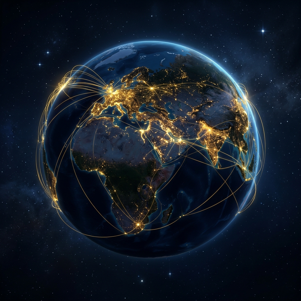 Global trade network visualization